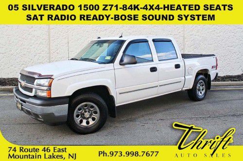 05 silverado 1500 z71-84k-4x4-heated seats-sat radio ready-bose sound system