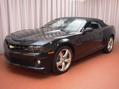 Clear carfax one owner low miles camero ss rs warranty black 6speed
