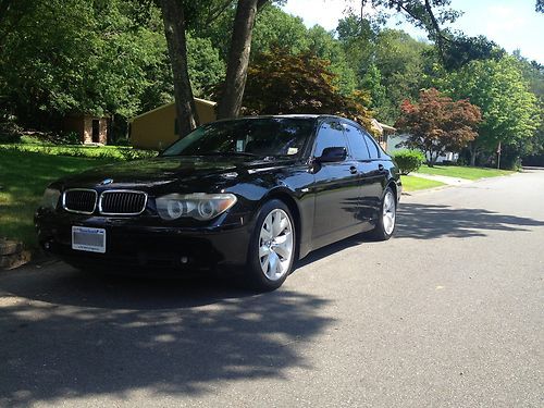 2004 bmw 745i sport package, black/ black, 19" wheels, low miles!! no reserve!!