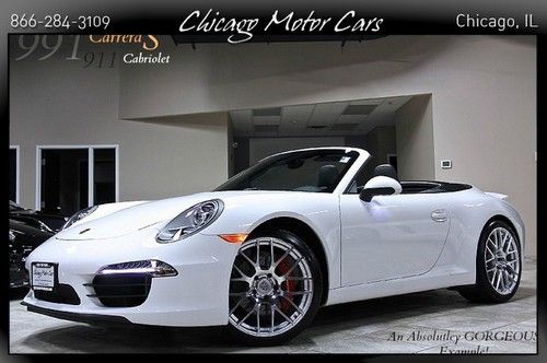 2012 porsche 911/991 carrera s cabriolet white only 2800 miles hard loaded wow