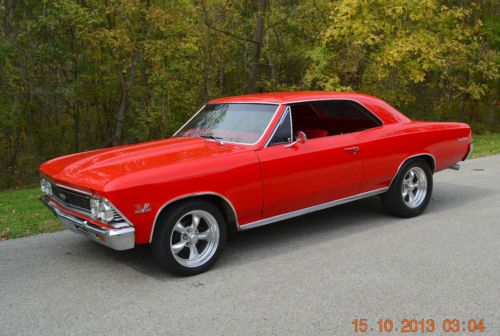 1966 chevelle ss 427 real 138 vin ss beautiful  show quality viper red paint