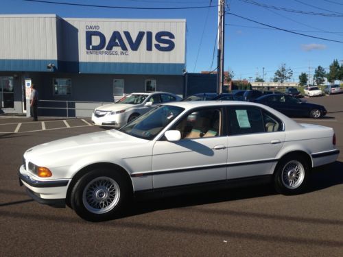 No reserve 1995 97372 miles auto 740i clean carfax sunroof v8 white tan leather