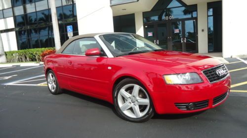 2004 red hot audi a4 convertible florida mint condition no accidents like new