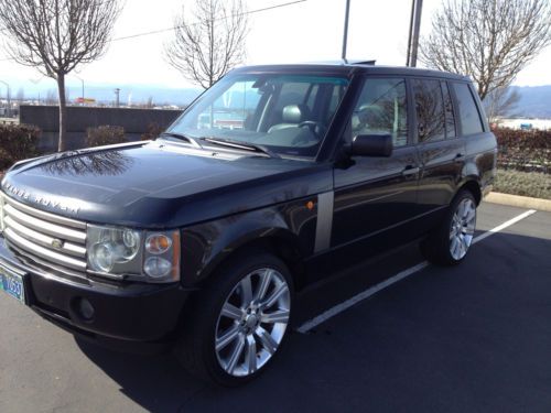 2003 land rover range rover hse sport utility 4-door 4.4l black and super clean!