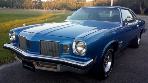 [[[[[ 1974 oldsmobile cutlass supreme blue cold a/c super clean solid body]]]]]]