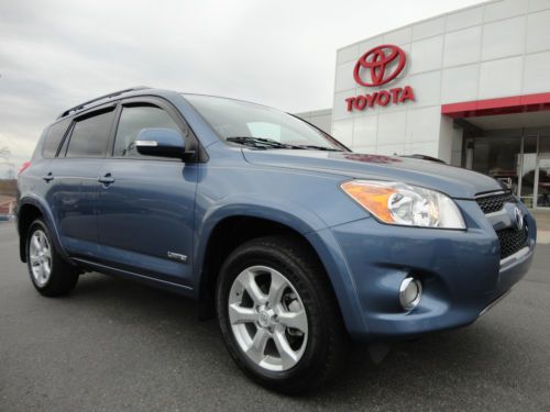 Certified 2012 rav4 limited 4wd v6 heated leather sunroof 1 owner video 4x4 blue