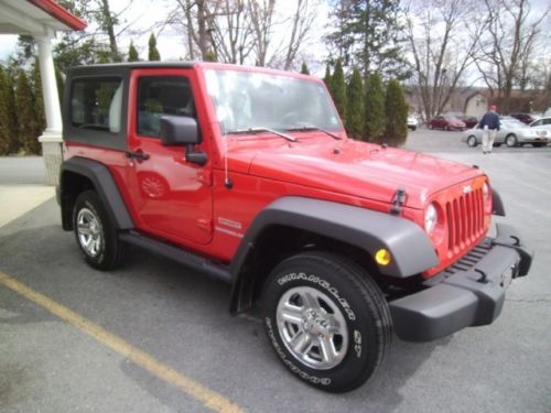 Red 2 door 4x4 gray interior 3.8 automatic transmission