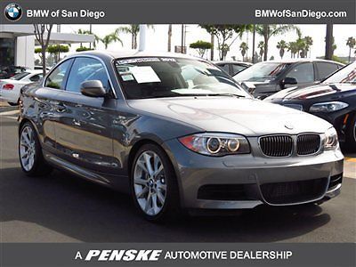 135i 1 series low miles 2 dr coupe gasoline 3.0-liter dual overhead c space gray