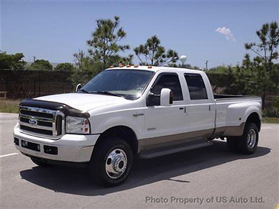 Ford f350 king ranch one owner clean carfax florida dually turbo diesel drw 4x4