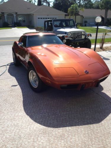 1976 corvette stingray orange manual transmission