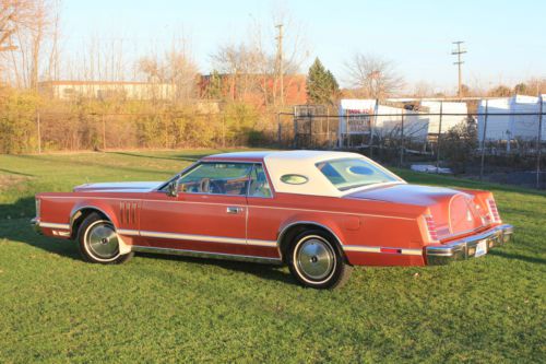 1977 lincoln continental mark v / white/copper 460ci like new - very low miles
