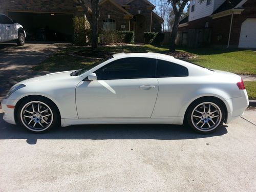 2007 infiniti g35 base coupe 2-door, 3.5l v6, ivory pearl, 63,050 miles.