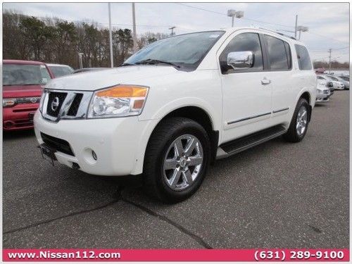 2010 nissan armada platinum 4wd white no reserve!