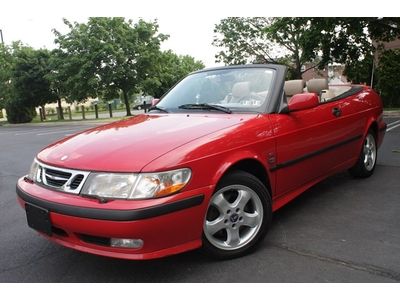 2001 saab 9-3 se convertible low miles heated seats leather no reserve!!