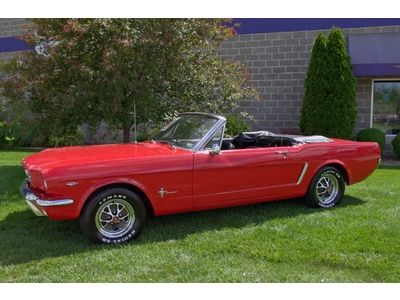 1965 mustang convertible, correct red / black colors from fast lane classic cars
