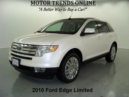 Limited navigation pano roof chrome wheels htd ac seats sync 2010 ford edge 41k