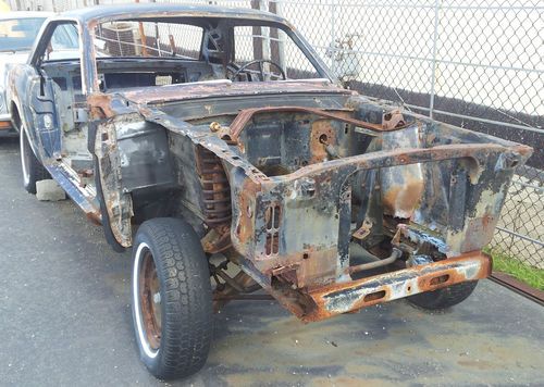 1965 ford mustang stripped rolling chassis coupe body