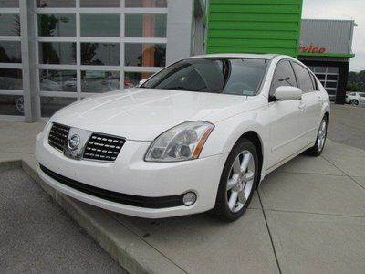 Nissan pearl white 3.5 maxima leather navigation new tires sedan clear title