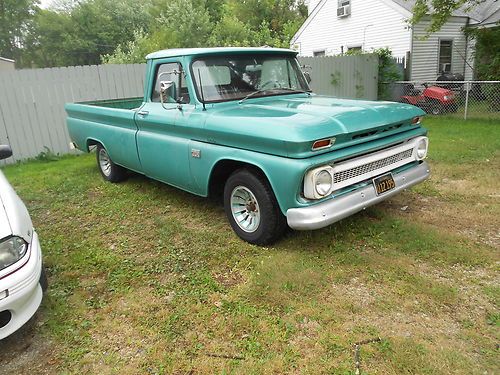 1966 chevy c 10 pick up 4 speed granny gear ps pb v8 6 lug suspension alum mags