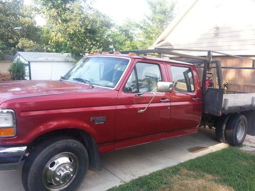 1996 f 350 king cab flatbed dually, xlt    7.3 liter