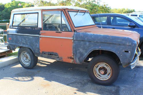 1973 ford bronco, 302 v-8, automatic, restoration project,no reserve hig bid win