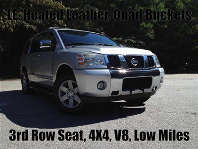 Le heated leather quad buckets 3rd row seat 4x4 low miles clean carfax rear air