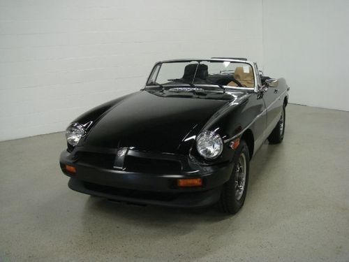 1979 mg mgb conv - black/tan - 15k miles!! restored/ documented to perfection!!