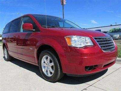 Red van low miles one owner leather clean title finance dvd touring air auto ac
