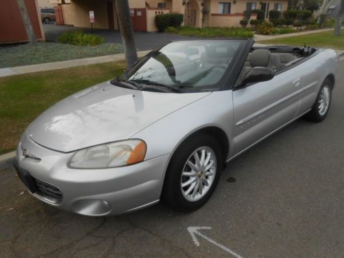2001 chrysler sebring lxi convertible 2-door 2.7l 88k miles clean title smogged