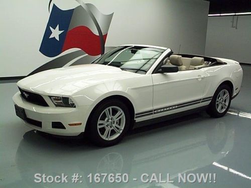 2010 ford mustang v6 convertible automatic leather 55k! texas direct auto