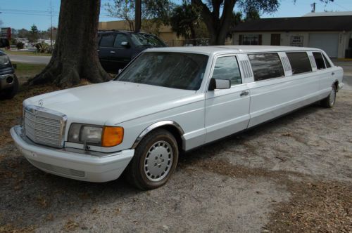 1988 mercedes benz 420sel limo 120&#034; stretch limousine 560sel w126 length 27 feet