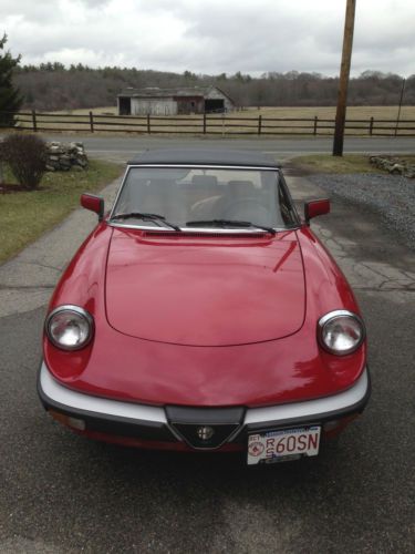 1987 alfa romeo spider graduate convertible 2-door 2.0l