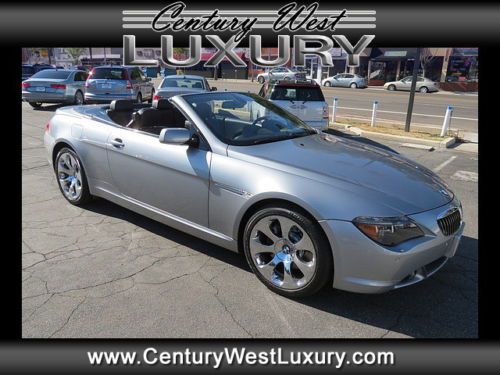 Leather nav 6 series 650i convertible 2d gray automatic rwd abs (4-wheel)