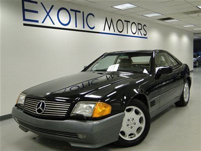 1994 mercedes benz sl500 convt blk/tan heated-sts cd6 only 44k miles 1-owner