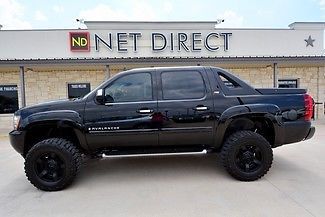 Lifted black lt crew cab bluetooth leather heated seats remote start 4wd