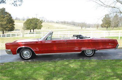 Classic red white big body convertible with good run and drive