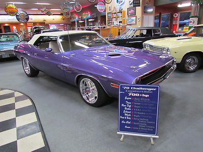 1970 dodge challenger r/t convertible 471" hemi ray barton 703hp plum crazy