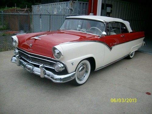 1955 ford fairlane v8 convertible all correct very desireable  color combo
