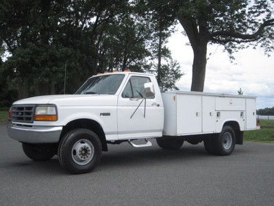 1997 ford f450 super duty  utility service truck 35k runs great ready for work!!