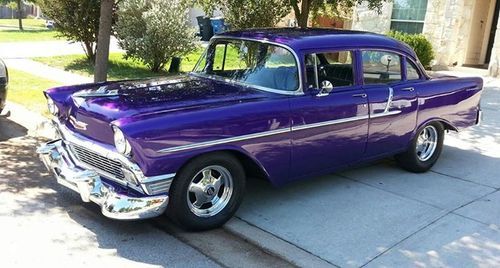 1956 chevy - pearl purple, great running condition