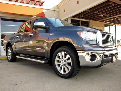 2011 toyota tundra crewmax limited 4x4, 1-owner, navigation, leather, 20" alloys