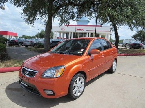 2011 kia rio burnt orange (ut color) certified warranty sx model wefinance 40mpg