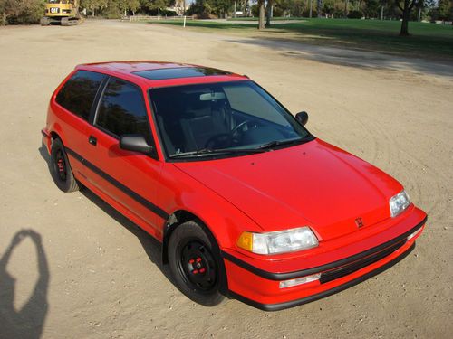 1990 honda civic si hatchback 3-door 1.6l photos videos clean!!!