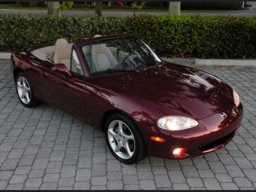 03 mx-5 miata ls convertible automatic leather abs bose cd changer 1 fl owner