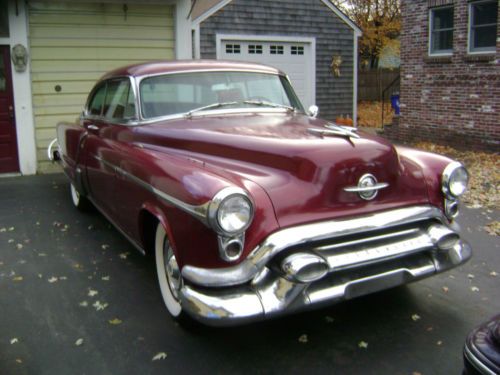 1953 oldsmobile 98 2 dr ht red continental kit cruiser