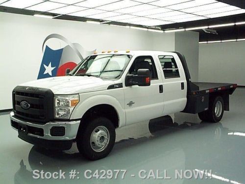 2012 ford f-350 xl crew 4x4 diesel dually flat bed 44k! texas direct auto