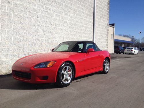 01 s2000 convertible leather soft top cold air intake low miles 6 speed alloys