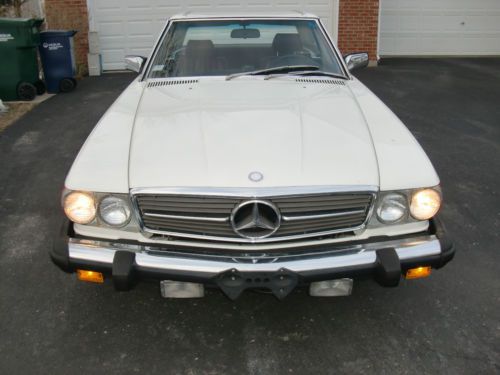 1985 380-sl v8 white with red, hard top and new soft top