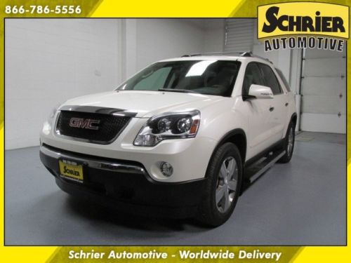 2011 gmc acadia slt2 white bose audio heads up display power liftgate