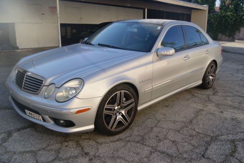 2004 mercedes e 55 amg silver black interior